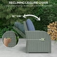 thumbnail image 4 of Outsunny Mobilier de Jardin avec Coussins, Bleu Foncé, 4 of 8