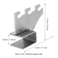 thumbnail image 4 of 10pcs Square Tube Connector Stainless Steel Bracket Clothes Rack Accessories, 4 of 7