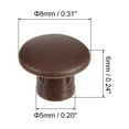 thumbnail image 2 of Uxcell 1000Pack 5mm(3/16") Dia Plastic Screw Hole Plugs Cover for Furniture, Dark Brown, 2 of 6