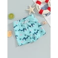thumbnail image 3 of Bagilaanoe Toddler Baby Boys Swim Trunks Print Elastic Waist Swimming Shorts 6M 12M 18M 24M 3T 4T Kids Bathing Suit Swimsuit Swimwear, 3 of 9