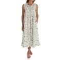 thumbnail image 3 of Women's La Cera 1277G 100% Cotton Woven Sleeveless Nightgown (Mint XL), 3 of 4