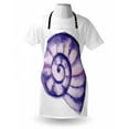 thumbnail image 3 of Modern Apron Sea Ocean Marine Navy Life Creature Animal Shell in Watercolor Work of Art, Unisex Kitchen Bib Apron with Adjustable Neck for Cooking Baking Gardening, Purple and White, by Ambesonne, 3 of 3