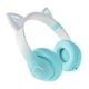 thumbnail image 4 of Auriculares para juegos,Over Ear Auriculares Auriculares Inalámbrico suave,Auriculares para juegos con sonido envolvente estéreo HD,Luces LED estéreo Auriculares con orejas de Blanco verde, 4 of 9