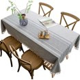 thumbnail image 3 of Advancent Mantel para de comedor, cubierta de de café para restaurante en casa con borde de diseño de borla Mostrada dos 140 x 220 cm, 3 of 6