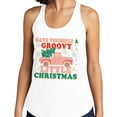 thumbnail image 2 of Groovy Little Christmas Tank Top Fitted Racerback Women's Small White, 2 of 5