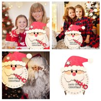 Santa Christmas Countdown Wooden Calendar - Reusable Countdown Sets for Holiday 2023 - for Festive Celebrations and Holiday Decorations