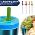 thumbnail image 6 of 4pcs Replacement Straws,Replacement Straws with Bite Valve with 1 Cleaning Brush, Reusable Cup Replacement Straws Accessory , BPA-Free,Reusable Straw with Cleaning Brush(Light Green), 6 of 9