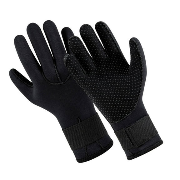 Jesscasday Wetsuit Winter Gloves Diving Warm Water Gloves, 5mm Neoprene Five Finger Gloves