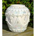 thumbnail image 1 of Cheungs 5590WT Abstract Mosaic Pattern Ceramic Planter, White, 1 of 1