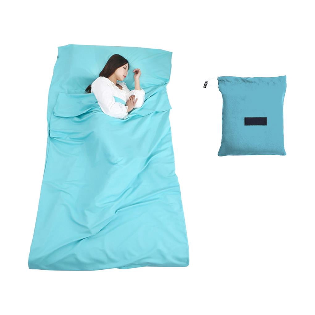 yingyy Portable Sleeping Sheet Polyester Fiber Sleeping Bag with Storage Bag for Travel Hotel No.3