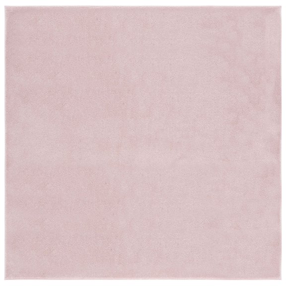 SAFAVIEH Pattern And Solid Carleen Solid Area Rug, Pink, 6'7" x 6'7" Square