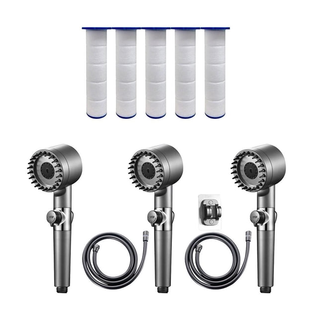 Potente filtro de presurización Cabezal de ducha de ahorro de agua Cabezal de ducha de 4 modos (B) DQrwqpou Libre de BPA