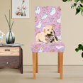 thumbnail image 4 of Yayeee 4 Pack Dining Chair Covers Stretch Parson Chairs Slipcovers Seat Protector, Purple Halloween, 4 of 6