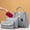 Grey, variant on Dvkptbk Storage Womens Purse and Handbag 3 PCS Bag Set Tassel Tote Clutch Satchel Top Handle Shoulder Bag Home Essentials