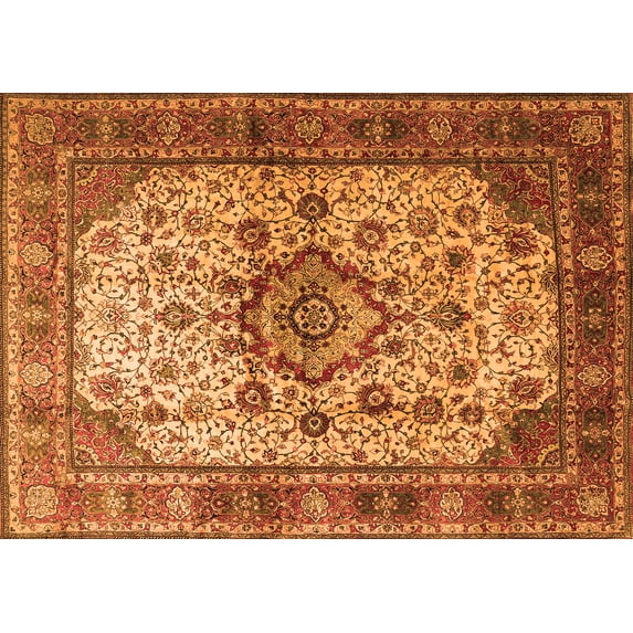 Ahgly Company Indoor Rectangle Persian Orange Traditional Area Rugs, 5' x 7'