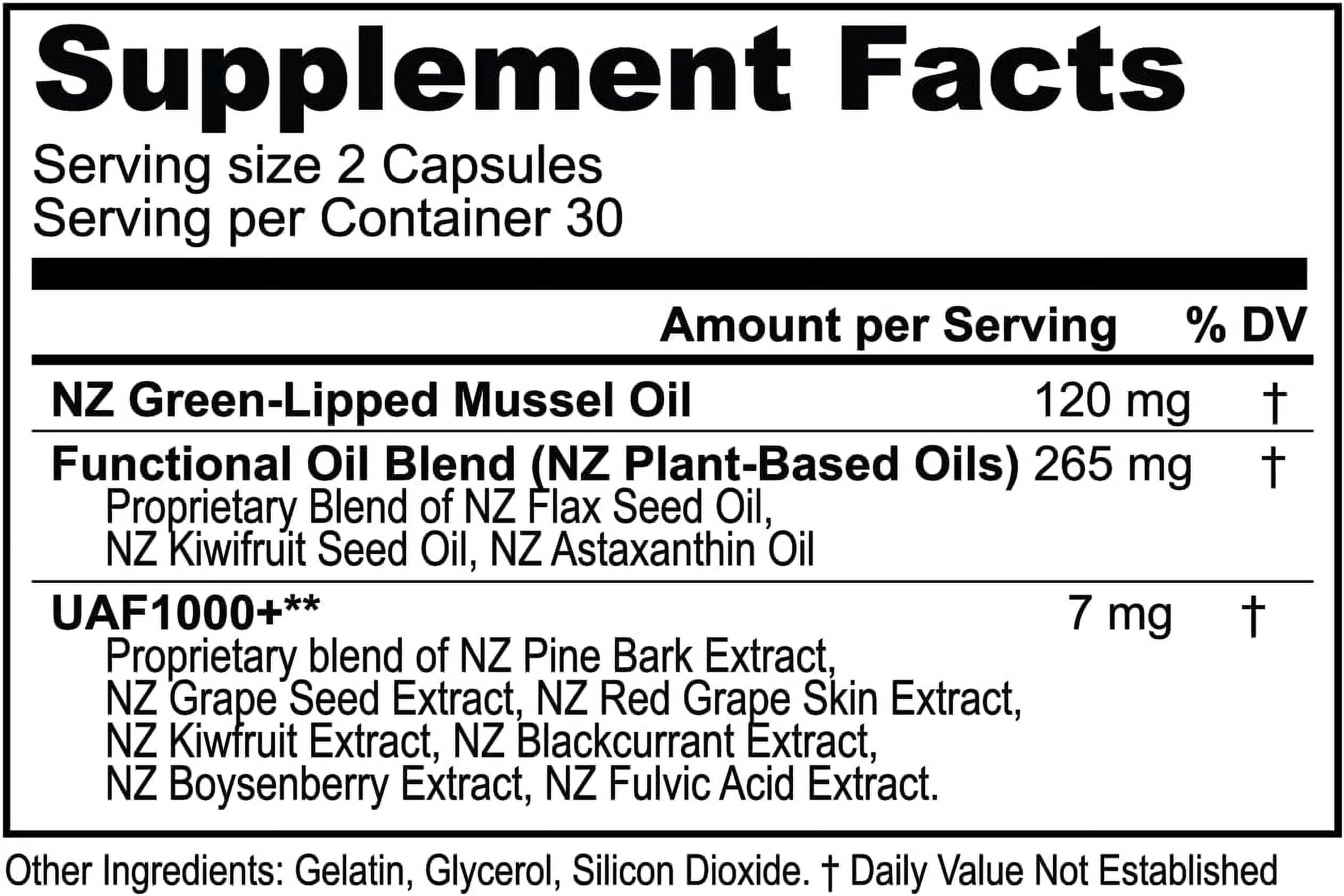 FREZZOR Omega 3 Black Green Lipped Mussel Oil, Superior Joint Comfort & Mobility, No Fishy Aftertaste, 2 Bottle, 120 Softgels Plus 1 Bottle of Collagen Peptides and 1 Bottle of Vitamin D3+K2