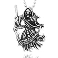thumbnail image 3 of Acero Inoxidable Muerte Segador Guadaña Colgante Colr Joyería de Los Hombres Sunnimix Cráneo colgante de collar, 3 of 4