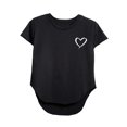 thumbnail image 3 of Camiseta de manga corta Salvador con cuello redondo para mujer negra, 3 of 10