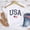 White, variant on SOOMLON American Flag Womens T Shirts Loose Fit 4th of July Shirts Crew Neck Patriotic Tops Short Sleeve Business T-Shirt Boho Tee Blouse Outfits
