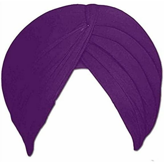 Sikh Cotton Turban For Men | Dark Orchid Color | 5Mts Punjabi Pagri (Unstitched Rubia Voile) By Indian Collectible