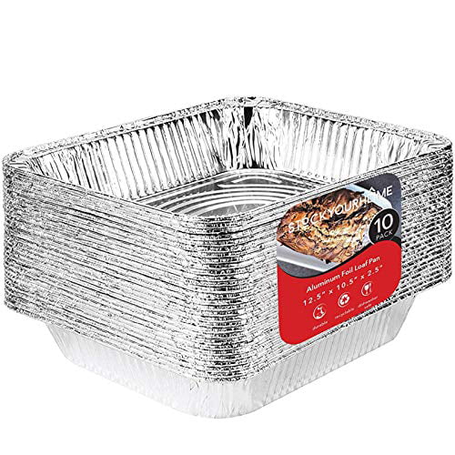 Premium Disposable Baking Pans 50 Pack Half Size Deep Steam Table Pans Heavy Duty 9 x 13 Aluminum Foil Pans 