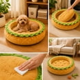 thumbnail image 5 of Luckky 3 In 1 Hamburger Dog Bed, Soft Cute Detachable Washable Plush Dog Cat Nest with Interactive Accessories, Easy‑to‑Clean Durable Household Supply for Small Medium Pet Relief（XL）, 5 of 9