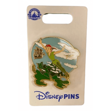 Disney Parks Peter Pan & Tinkerbell Flying Over Neverland Pin New with Card