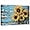 Sunflower Canvas - 2, variant on ZHONGYUTONG Rustic Sunflower Canvas Wall Art Farmhouse Yellow Flower Pictures Country Floral Painting Print for Bathroom Decor Framed (12.00" x 18.00")
