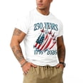 thumbnail image 4 of Havenx Men's 250 Years Of American Independence T-Shirt Crew Neck Short Sleeve Shirts American Flag Design Fun Graphic T-Shirts Patriotic We the People 1776 Workout Top,White 2XL, 4 of 6