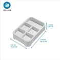 thumbnail image 3 of iDesign Gray Eco BPA-Free Recycled Plastic 5-Compartment Organizer Insert - 7.6" x 11.1" x 2.5", 3 of 3