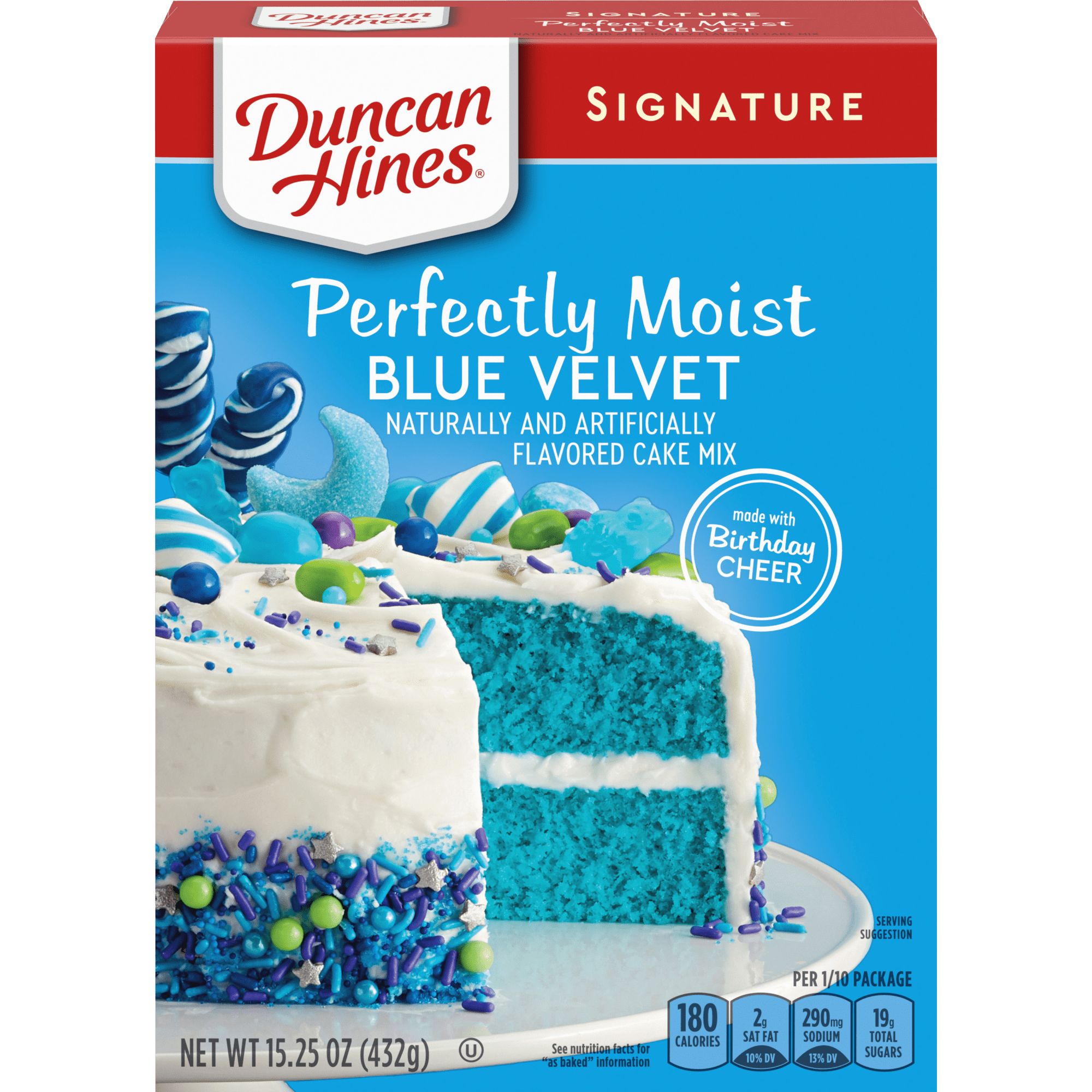 Duncan Hines Signature Layer Cake Mix Blue Velvet 15.25 oz