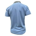 thumbnail image 6 of MQLKF Men's Shirt Button Up Turn Down Lapel Short Sleeve Assorted Colors Sports Shirt Stylish Breathable Comfortable Breathable Handsome Men's Polo Shirt, 6 of 9