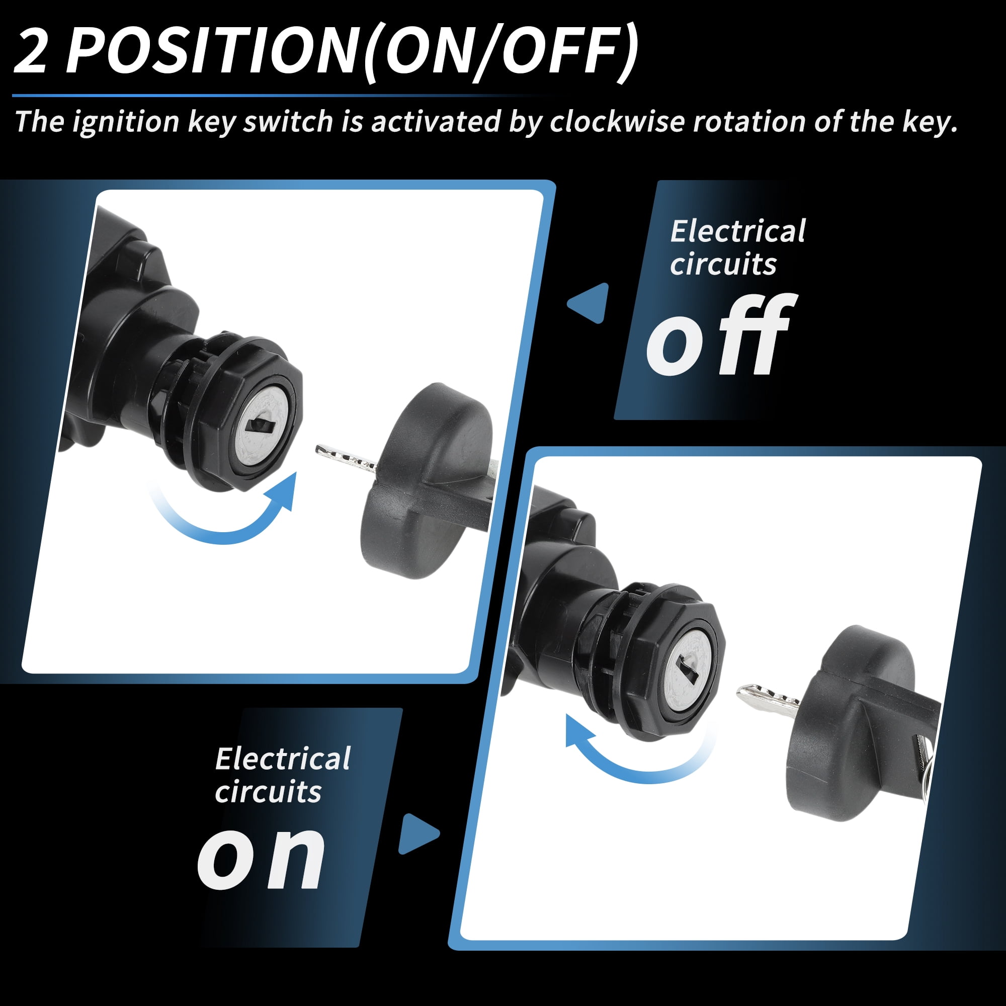 Unique Bargains Ignition Key Switch for Arctic Cat ATV 650 700 4X4 H1 V2 4 Pins