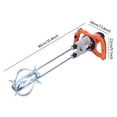 thumbnail image 2 of Miumaeov Cement Mixer 1800W Pro Double Paddle Concrete Plaster Mortar Paint Cement Mixer Electric Counter Rotating Double Agitators for Plaster Paint Cement Mortar Mixing, 2 of 15
