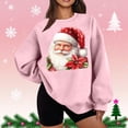 thumbnail image 2 of Birdeem Chandail en Molleton de Noël à Col Rond en Polaire Fine pour Femmes, Manches Longues, Coupe Ample, Chandails en Molleton de Noël pour Femmes, Hauts de Noël pour Femmes, 2 of 5