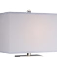 thumbnail image 3 of 29 Inch Table Lamp - White Marble Stand - Rectangular Shade - Metal Base, 3 of 5