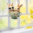 thumbnail image 6 of AURIGATE Easter Teacup Bunny Hanging Ornaments, Cute Rabbit in Teacup Decorative Accents, Spring Easter Tree Decorations for Home, Party, Window & Easter Gifts, 6 of 6