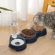 thumbnail image 2 of Pet Cat Bowl Automatic Feeder 3-in-1 Dog Cat Food Bowl With Water Fountain Double Bowl Drinking Raised Stand Dish Bowls For Cats ShopWise Round, 2 of 11