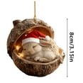 thumbnail image 5 of Adornos de bellota de animales del bosque, acogedores adornos navideños de bosque, decoración para árbol de Navidad, piña personalizada con sombrero rojo, adorno colgante de criatura del bosque, rega, 5 of 5