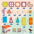 thumbnail image 2 of BUBUQE Magnetic Tiles Building Blocks with 4 Cars Magnet Train Set for Kids Construction Stem Toy for Girls Boys Toddlers, 2 of 7