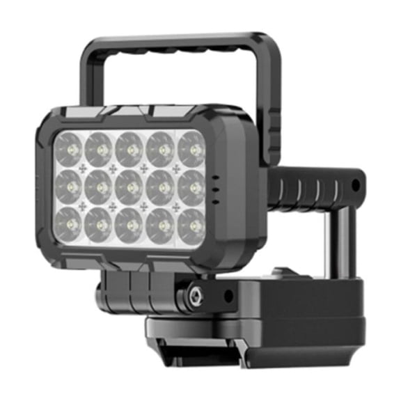 3-Inch Foldable LED Work Light with USB Charging Port for 14.4-20V Lithium Batteries, Suitable for Outdoor, Work, and Emergency Use, Made of ABS