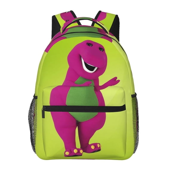 Barney And Friends Backpack Cartoon Lightweight Laptop Bookbag College Travel Hiking Work School Daypack Rucksack