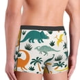 thumbnail image 4 of Kdxio Men's Boxer Briefs with Dinosaurs and Tropical Leaves Print - Comfortable and Breathable Underwear for Everyday Wear, 4 of 7