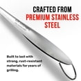 thumbnail image 6 of Grillbot 4 Piece Stainless Steel BBQ Grill Tools Set - Tongs, Spatula, Fork, Brush, 6 of 7