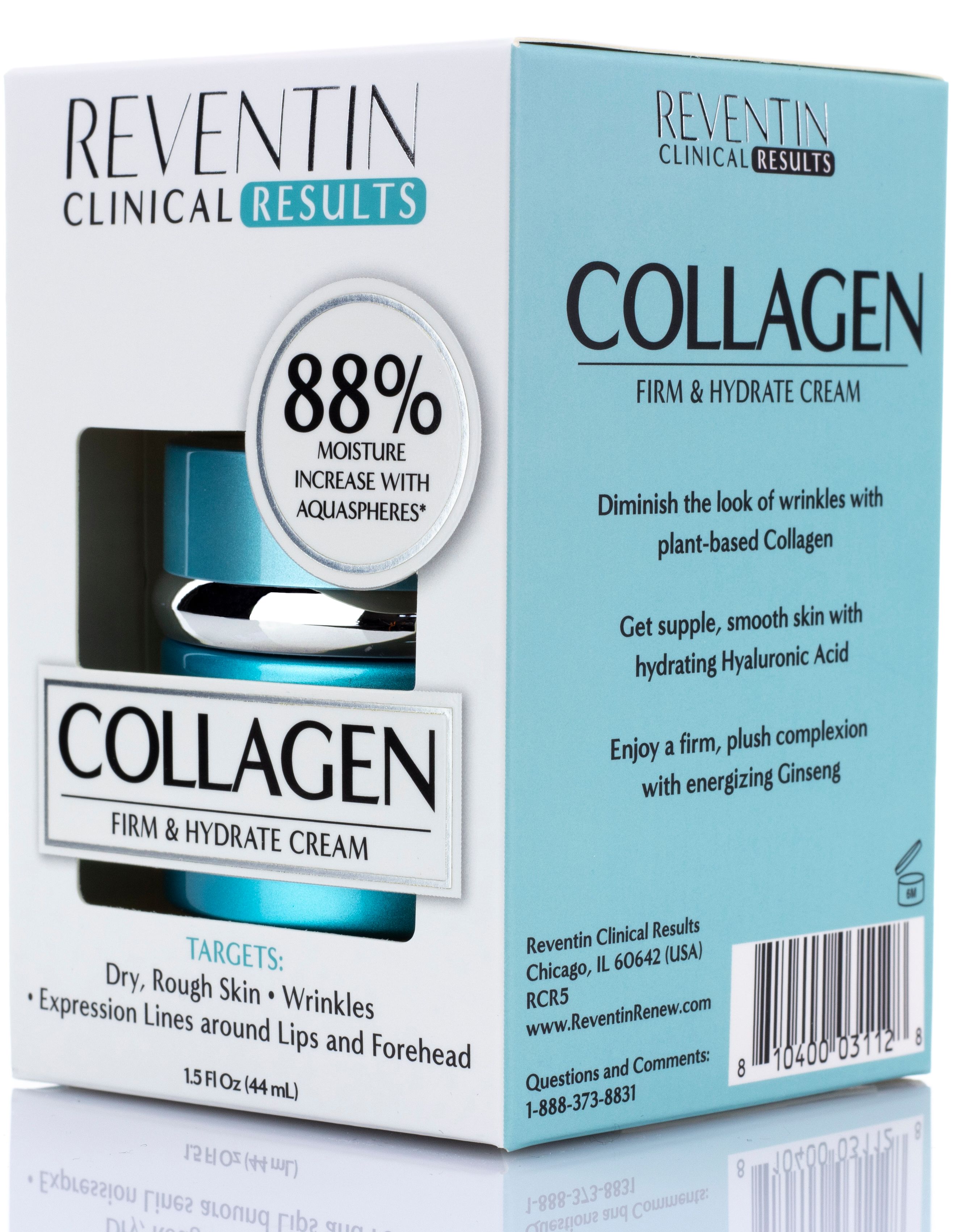 Reventin Clinical Results Collagen Cream Targets Wrinkles, Lines, and Texture. Firming Facial Moisturizer with Peptides. 1.5 fl oz - image 3 of 4