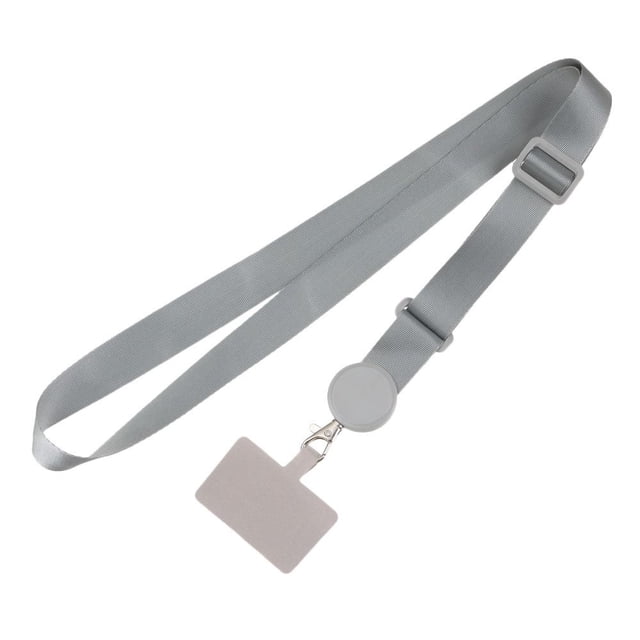 Adjustable Phone Strap Neck Cord Phone Lanyards Patch Cell Holder Phone Hanging Cord dark grey