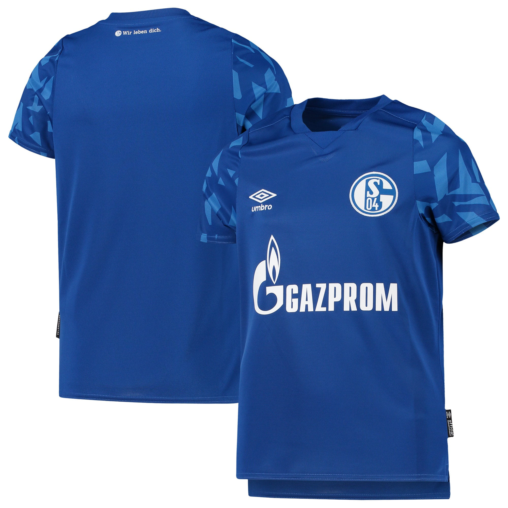 Blue Umbro 2019-2020 Schalke CVC Polo Football Soccer T-Shirt Trikot 