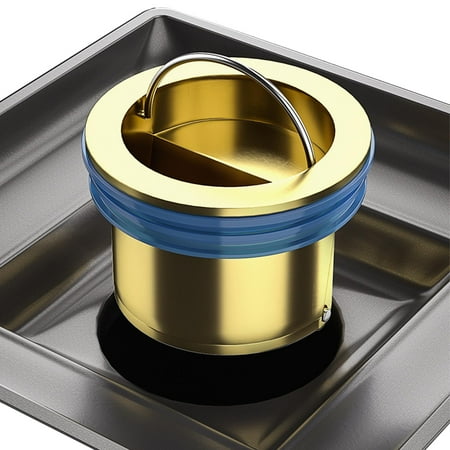 

Shower Floor Drain Plug Deodorant Drain Backflow Preventer Copper Bathroom Drainer Cover for Preventing Hair Leaves Odor Quick Drainage and Widely Suitable for Most Home Drain