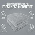 thumbnail image 4 of Dan River Washcloths pack of 24 High-Quality Soft Cotton Absorbent and Multipurpose Wash Clothes for Face & Body - Silver, 12x12in, 4 of 8