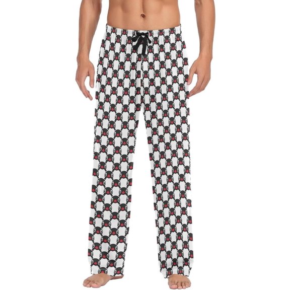 GZHJMY Penguin Pajama Pants for Men, Lounge Pants Lightweight Men Pajama Bottoms with Drawstring Pockets, Christmas New Year Birthday Gifts, XX-Large